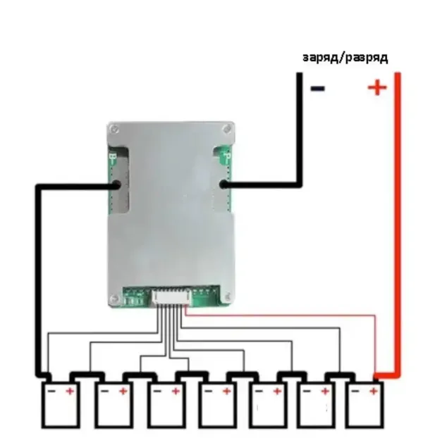 Плата BMS Li-Ion 7S/50А 24V(29,4V)