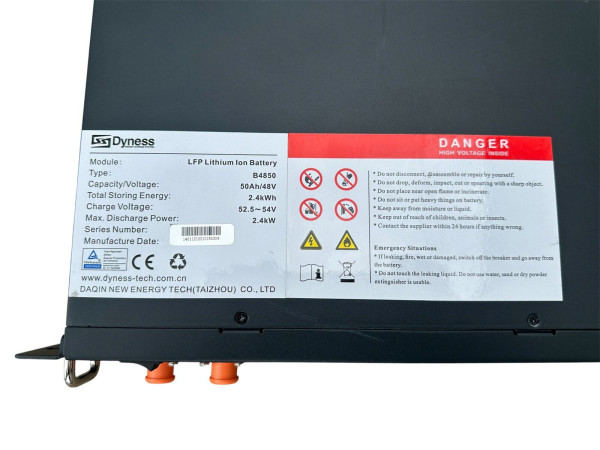 Акумулятор LiFePo4 Dyness B4850 48v 50ah, 2.4kwh