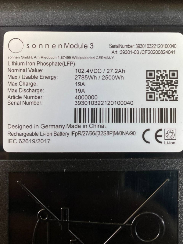 Sonnen Module 3 2.5 kW